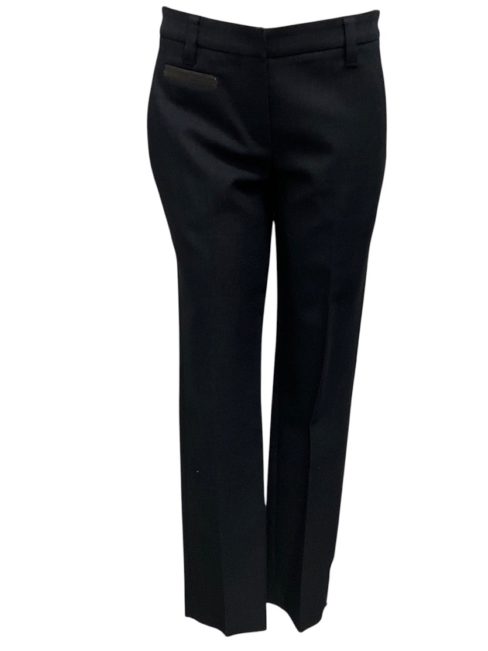 BRUNELLO CUCINELLI NAVY BLUE WOOL TROUSERS WITH MONILI - Picture 1 of 5